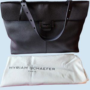 ** SOLD ** Rare Myriam Schaefer Paris Black Leather Tote, NWOT